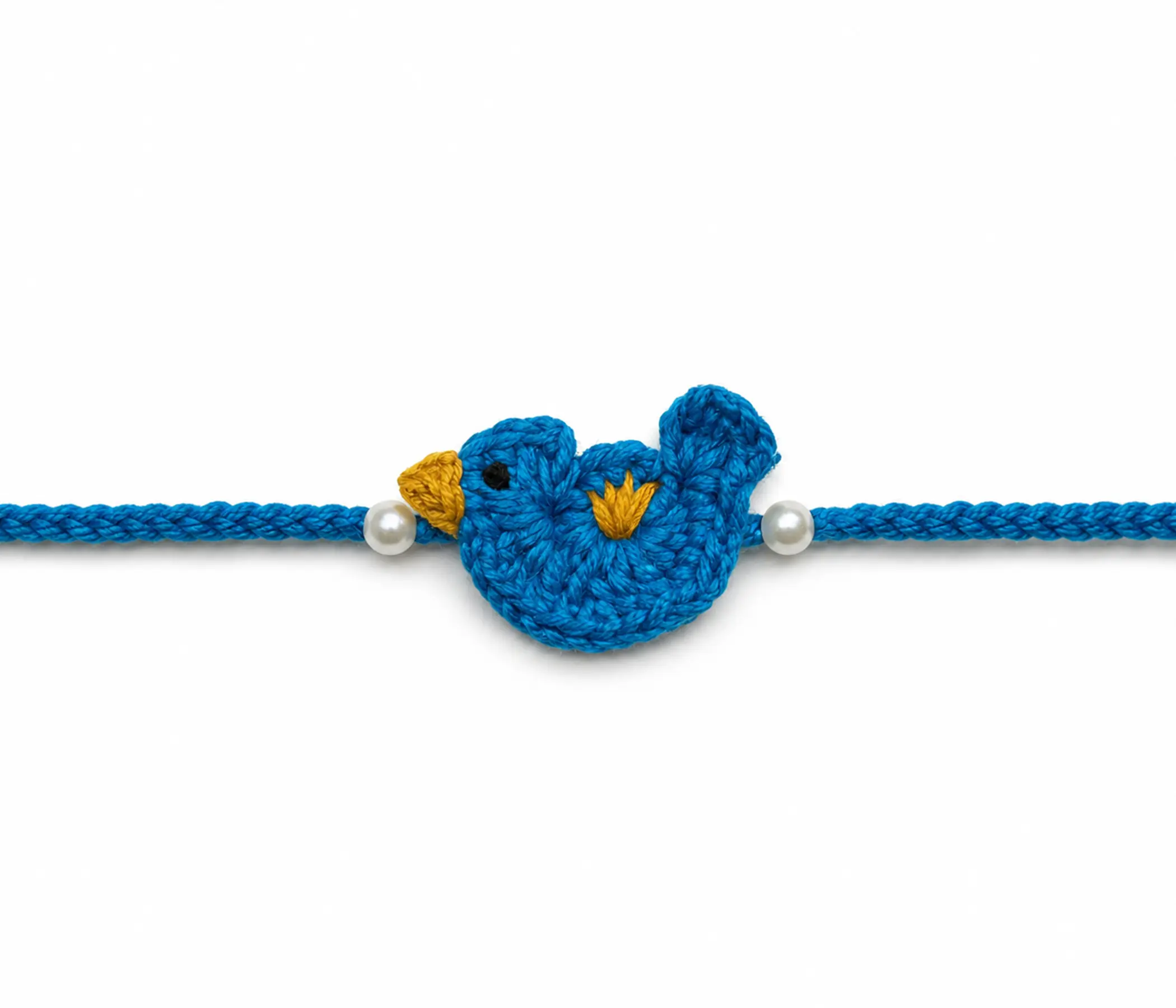 Little Bluebird Handcrafted Kids Crochet Rakhi | Handmade Rakhadi for Raksha Bandhan